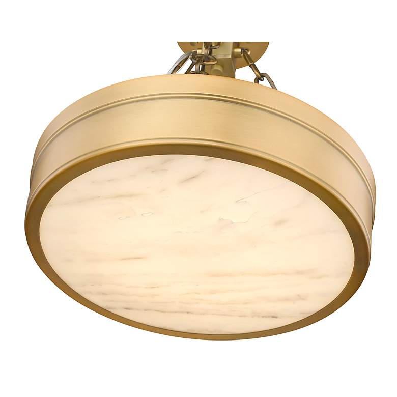Image 7 Anders by Z-Lite Rubbed Brass 1 Light Semi Flush Mount more views