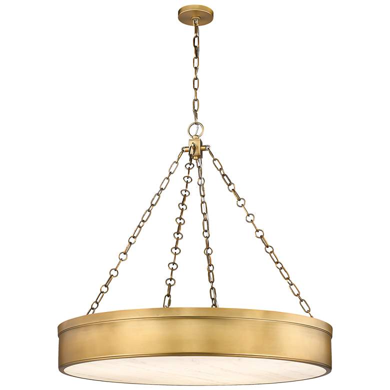 Image 1 Anders by Z-Lite Rubbed Brass 3 Light Chandelier