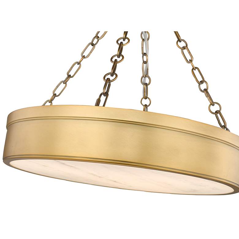 Image 7 Anders by Z-Lite Rubbed Brass 3 Light Semi Flush Mount more views