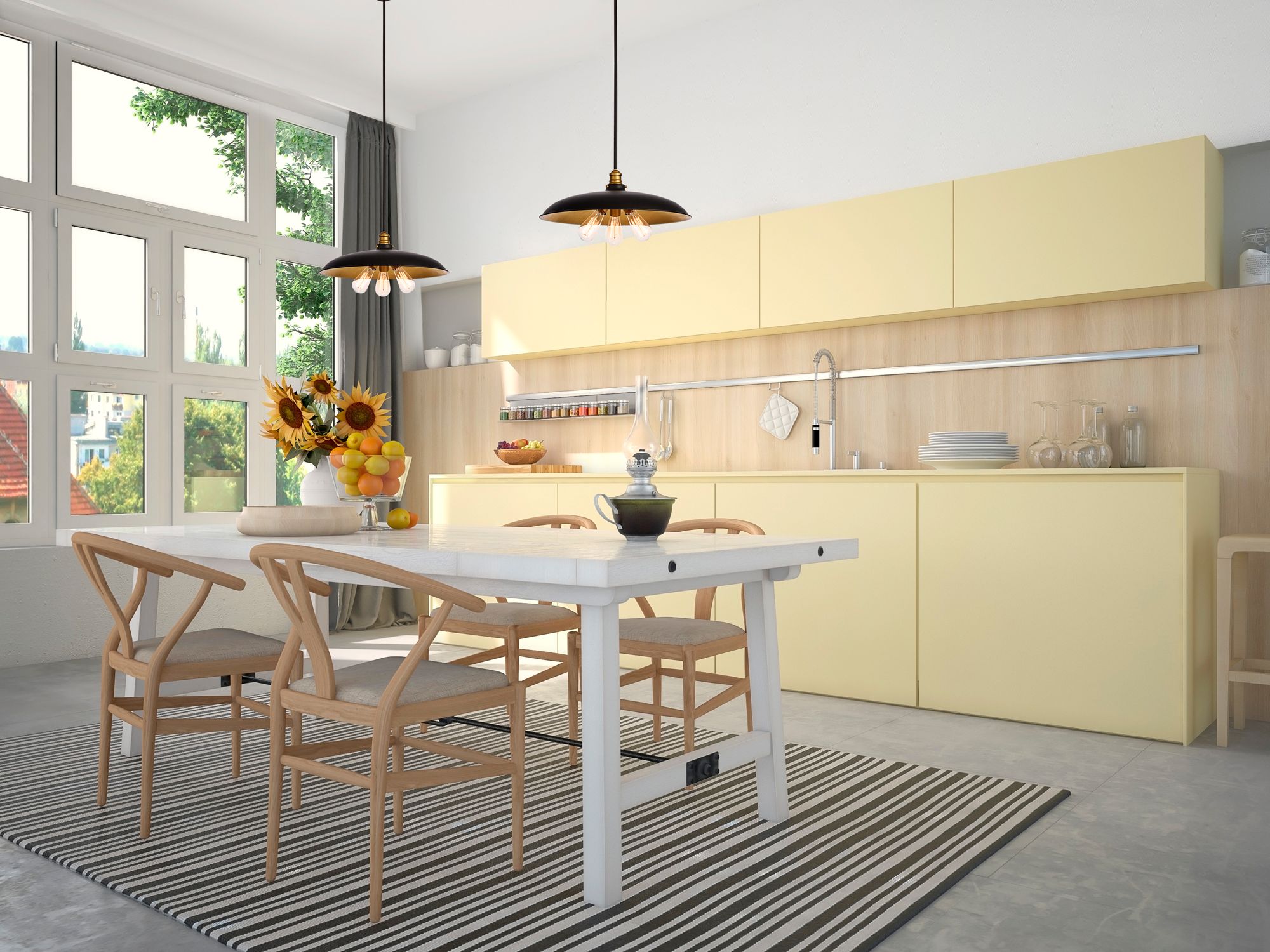 Image 3 Anders Collection Chandelier D20.5 H6.5 Lt:3 Black And Brass Finish more views