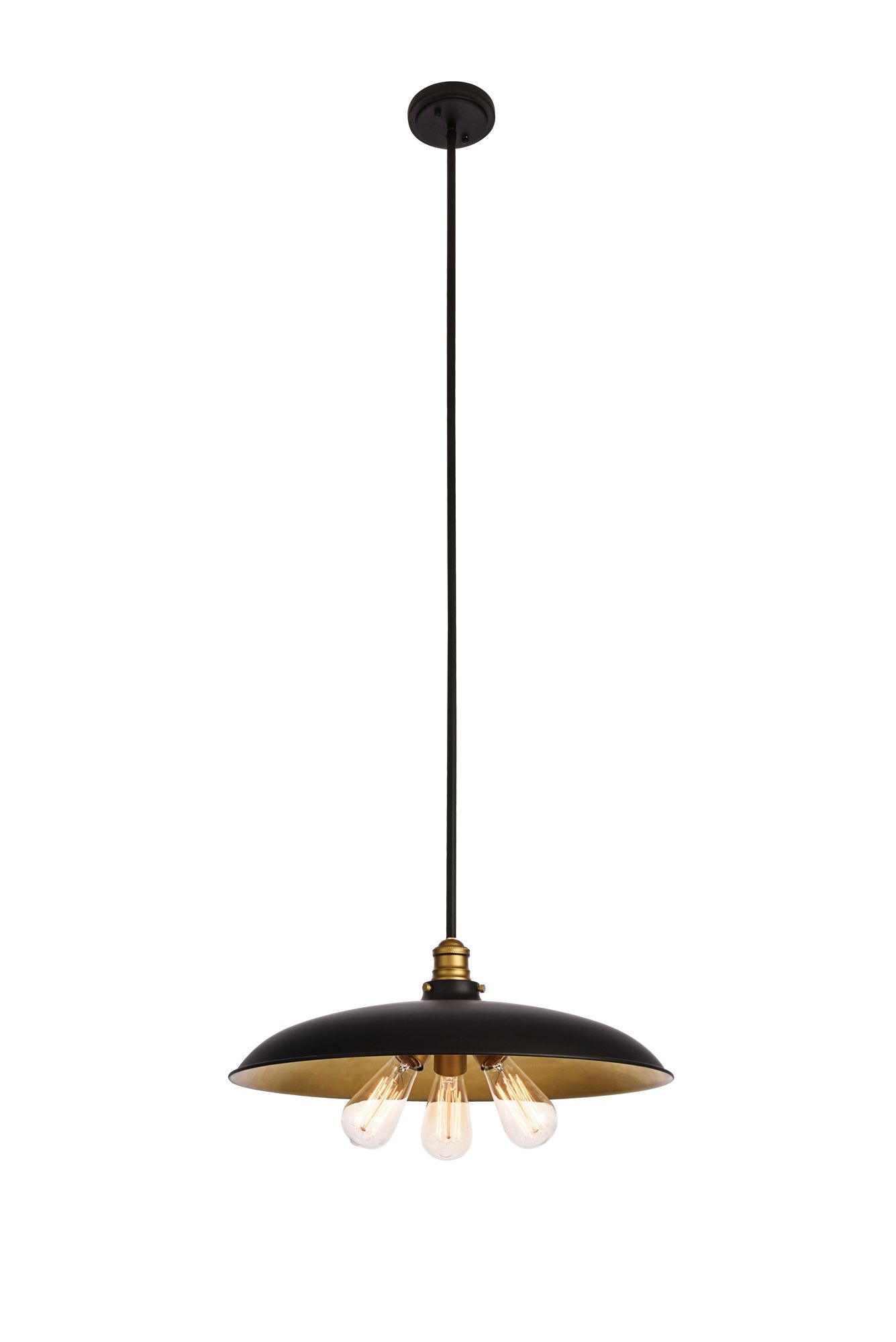 Image 4 Anders Collection Chandelier D20.5 H6.5 Lt:3 Black And Brass Finish more views