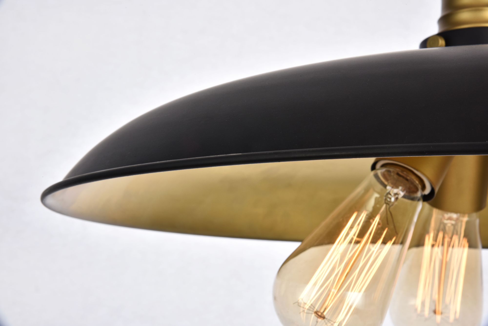 Image 6 Anders Collection Chandelier D20.5 H6.5 Lt:3 Black And Brass Finish more views