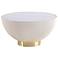 Anderson 28 1/4" Wide Cream Leatherette Round Coffee Table