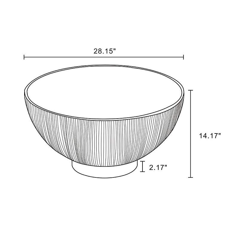 Image 4 Anderson 28 1/4" Wide Cream Leatherette Round Coffee Table more views
