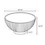 4_Anderson 28 1/4" Wide Cream Leatherette Round Coffee Table more views