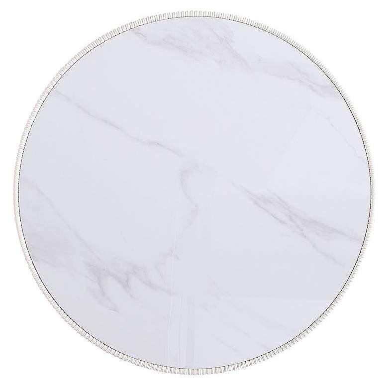 Image 7 Anderson 28 1/4" Wide Cream Leatherette Round Coffee Table more views
