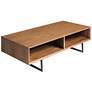 7_Anderson 47" Wide Walnut Black Rectangular Coffee Table more views