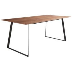 Anderson 70 3/4&quot; Wide Walnut Black Rectangular Dining Table