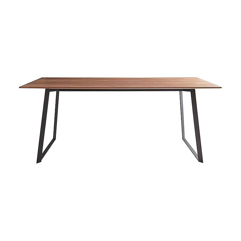 Image 4 Anderson 70 3/4" Wide Walnut Black Rectangular Dining Table more views