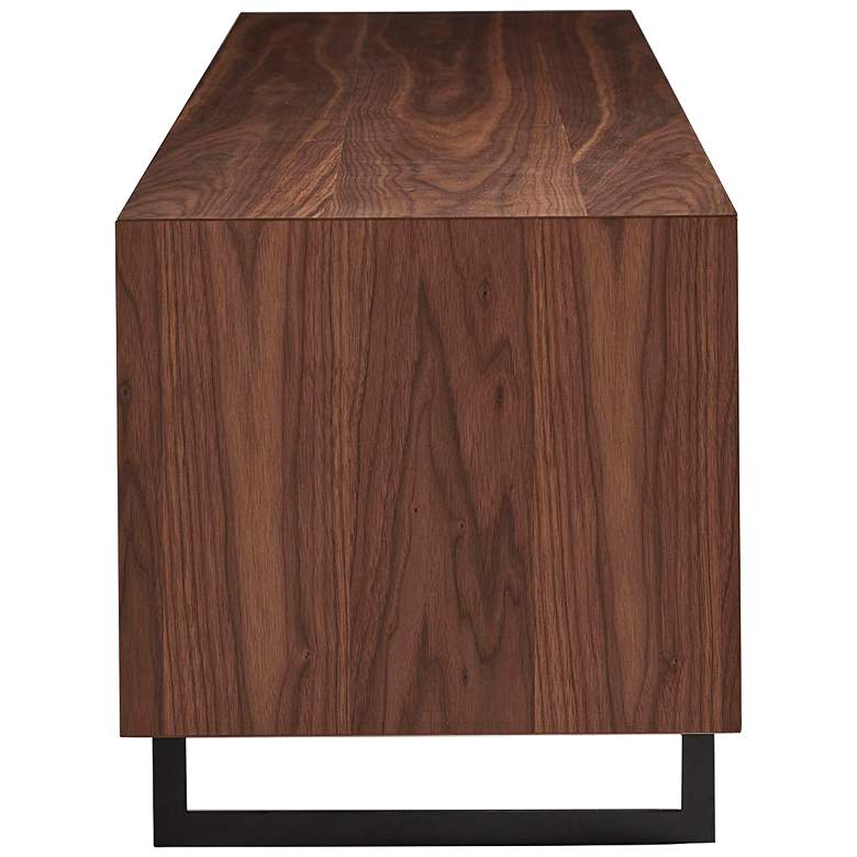 Image 7 Anderson 70 3/4"W Walnut Gray 1-Door 2-Drawer Media Stand more views