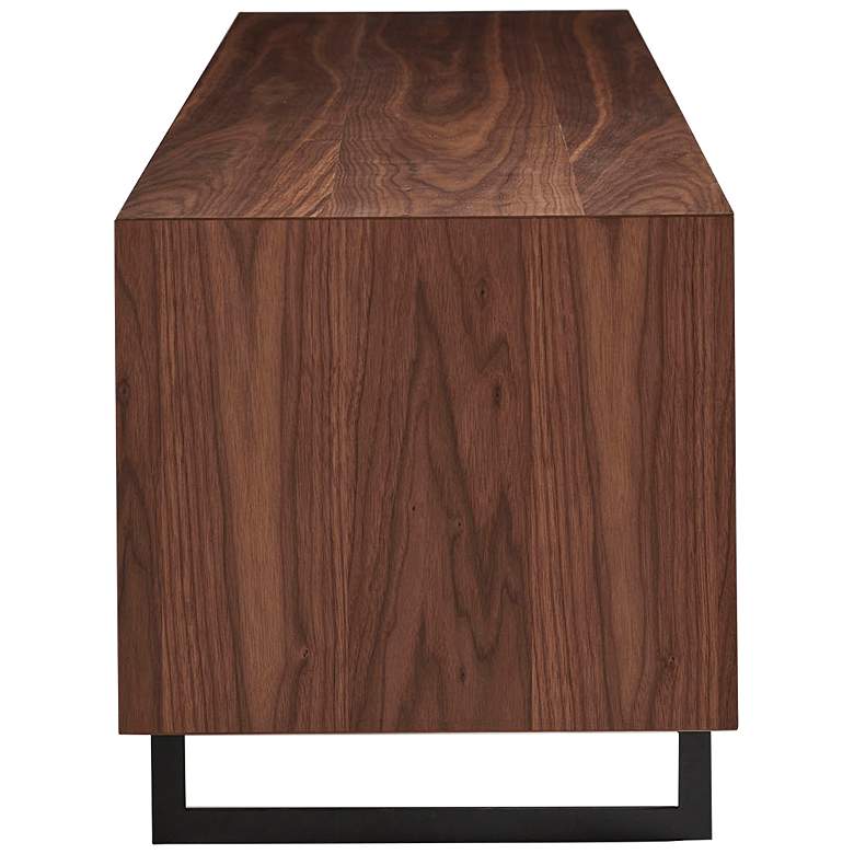 Image 5 Anderson 94 1/2"W Walnut Gray 2-Door 2-Drawer Media Stand more views