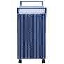 Anderson Blue White Wicker Patio Serving Cart