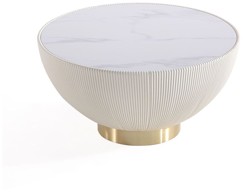 Anderson Coffee Table and End Table 1.0 in Cream and Grey - Set of 2