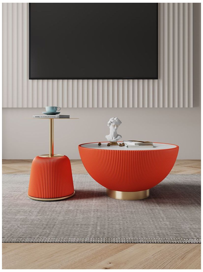 Image 2 Anderson Coffee Table and End Table 1.0 in Orange - Set of 2 more views