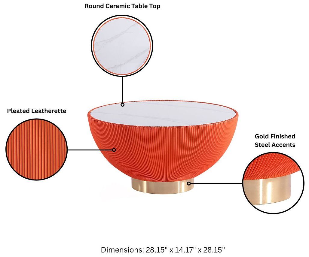 Image 5 Anderson Coffee Table and End Table 1.0 in Orange - Set of 2 more views