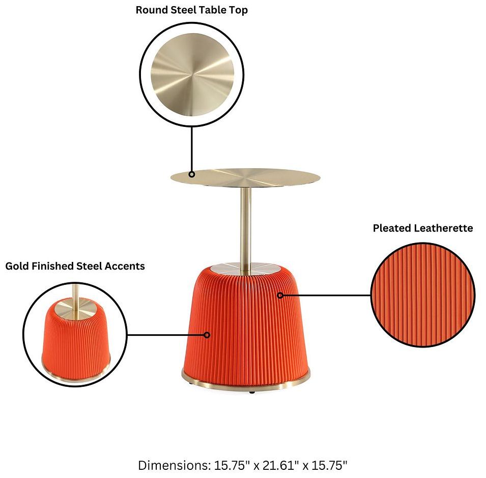 Image 6 Anderson Coffee Table and End Table 1.0 in Orange - Set of 2 more views