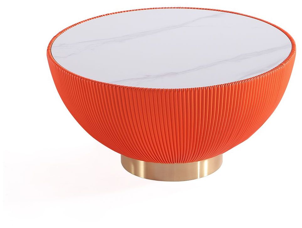 Anderson Coffee Table and End Table 1.0 in Orange - Set of 2