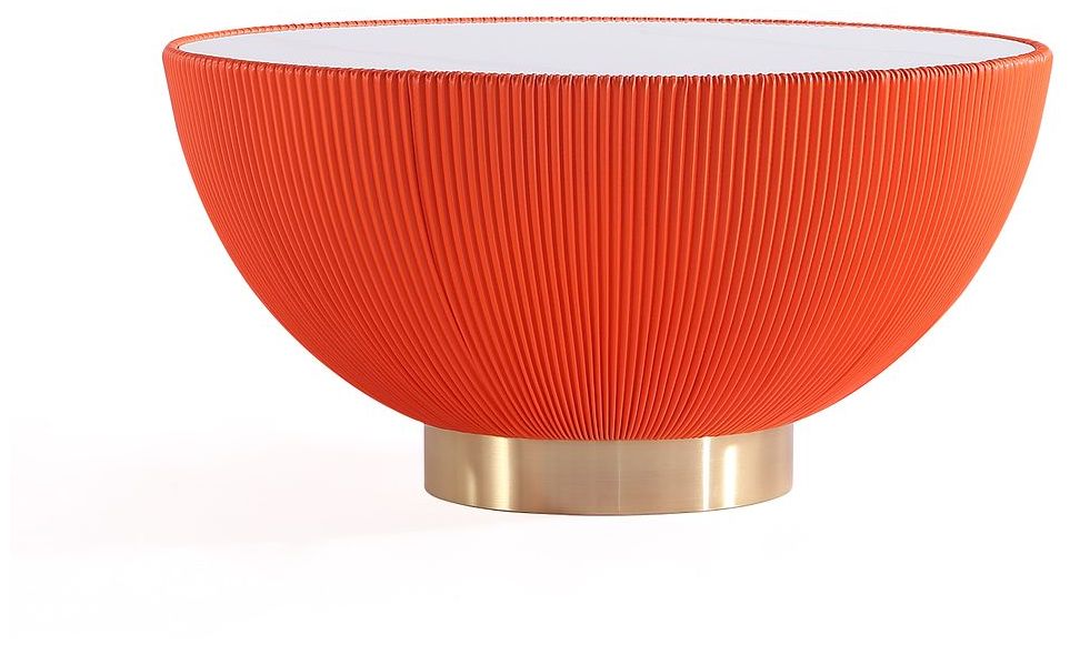 Anderson Coffee Table and End Table 1.0 in Orange - Set of 2
