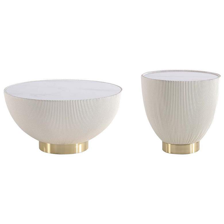 Image 1 Anderson Coffee Table and End Table 2.0 in Cream - Set of 2