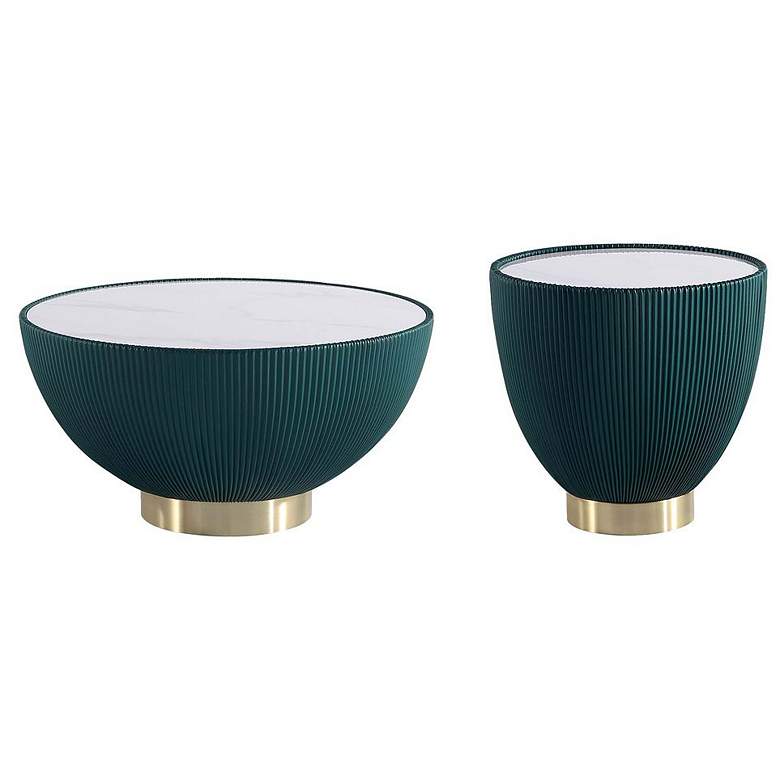 Image 1 Anderson Coffee Table and End Table 2.0 in Green - Set of 2