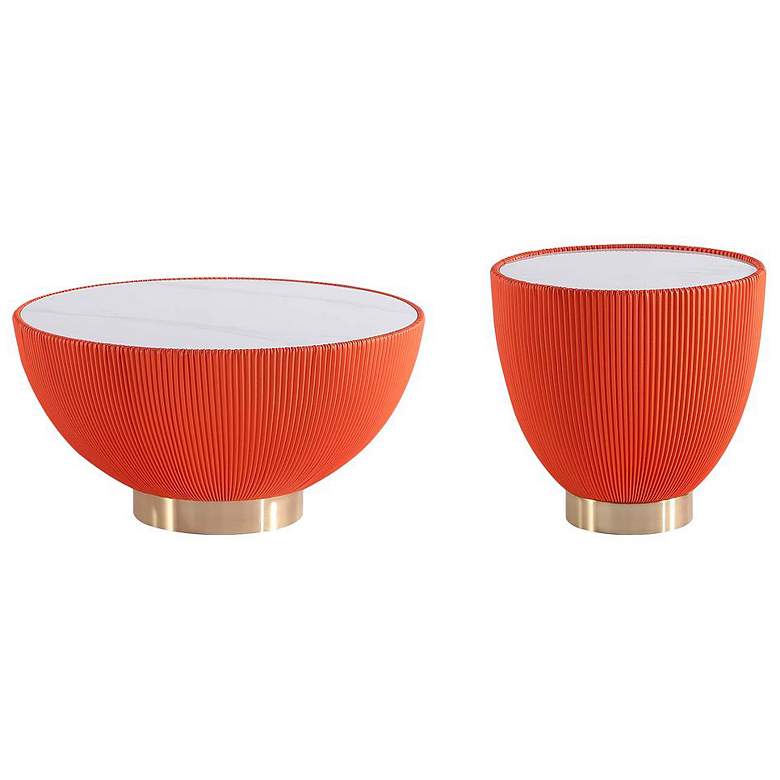 Image 1 Anderson Coffee Table and End Table 2.0 in Orange - Set of 2