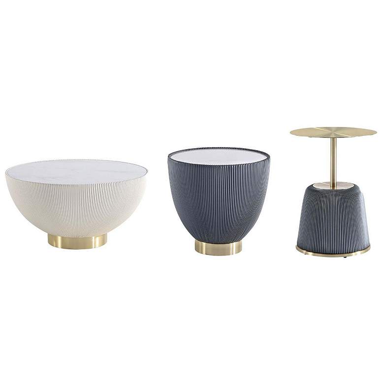 Image 1 Anderson Coffee Table, End Table 1, and End Table 2 in Cream &Grey Set of 3
