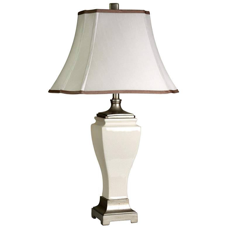 Image 3 Anderson Cream Crackle Ceramic Table Lamp