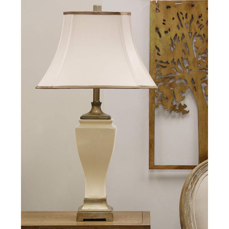 Image 2 Anderson Cream Crackle Ceramic Table Lamp