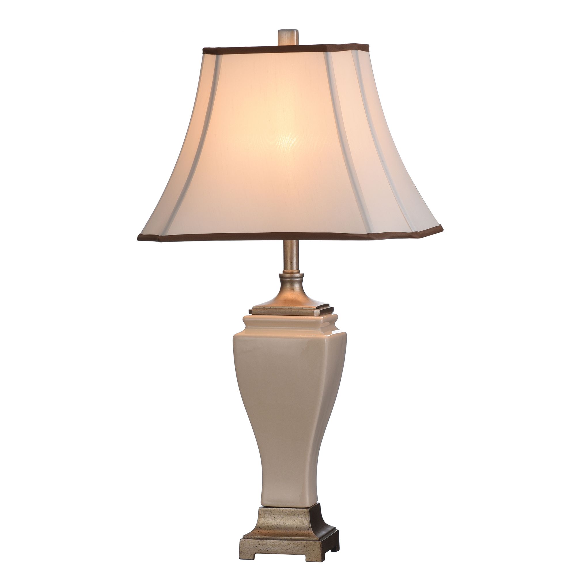 Anderson Cream Crackle Ceramic Table Lamp in scene