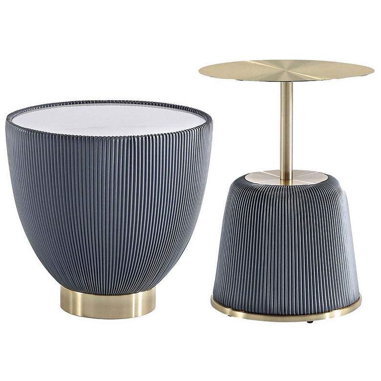 Image 1 Anderson End Table 1.0 and End Table 2.0 in Grey - Set of 2
