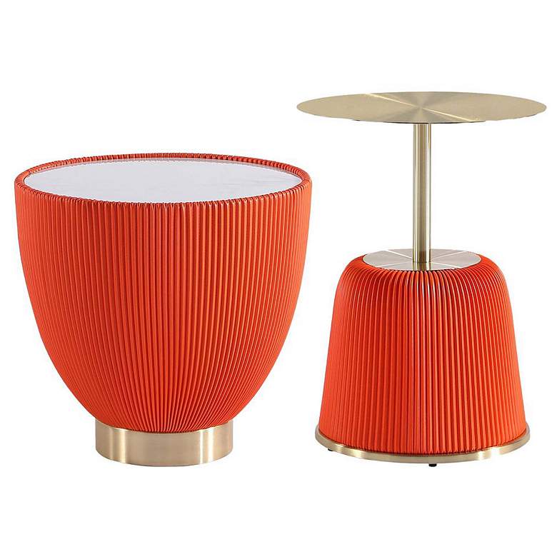 Image 1 Anderson End Table 1.0 and End Table 2.0 in Orange - Set of 2