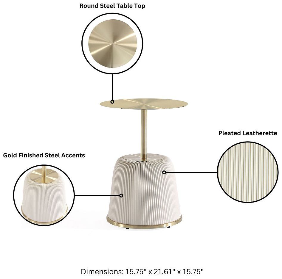 Image 5 Anderson End Table 1.0 in Cream more views