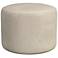 Anderson Upholstered Cream Round Ottoman