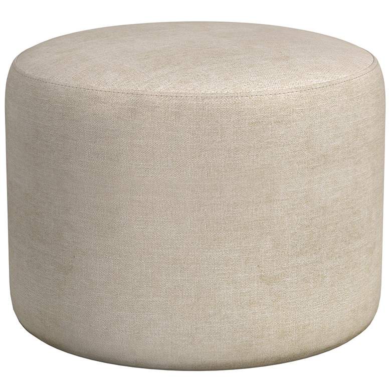 Image 1 Anderson Upholstered Cream Round Ottoman