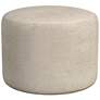 Anderson Upholstered Cream Round Ottoman