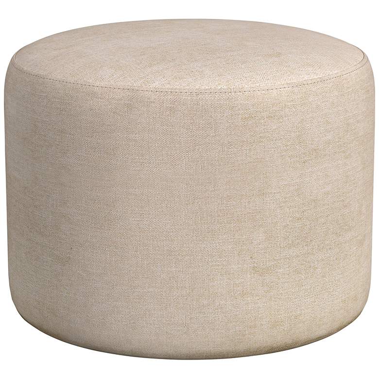 Image 3 Anderson Upholstered Cream Round Ottoman