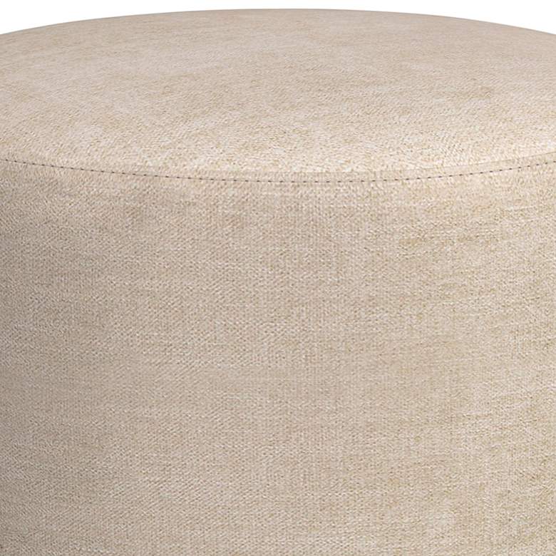 Image 4 Anderson Upholstered Cream Round Ottoman more views