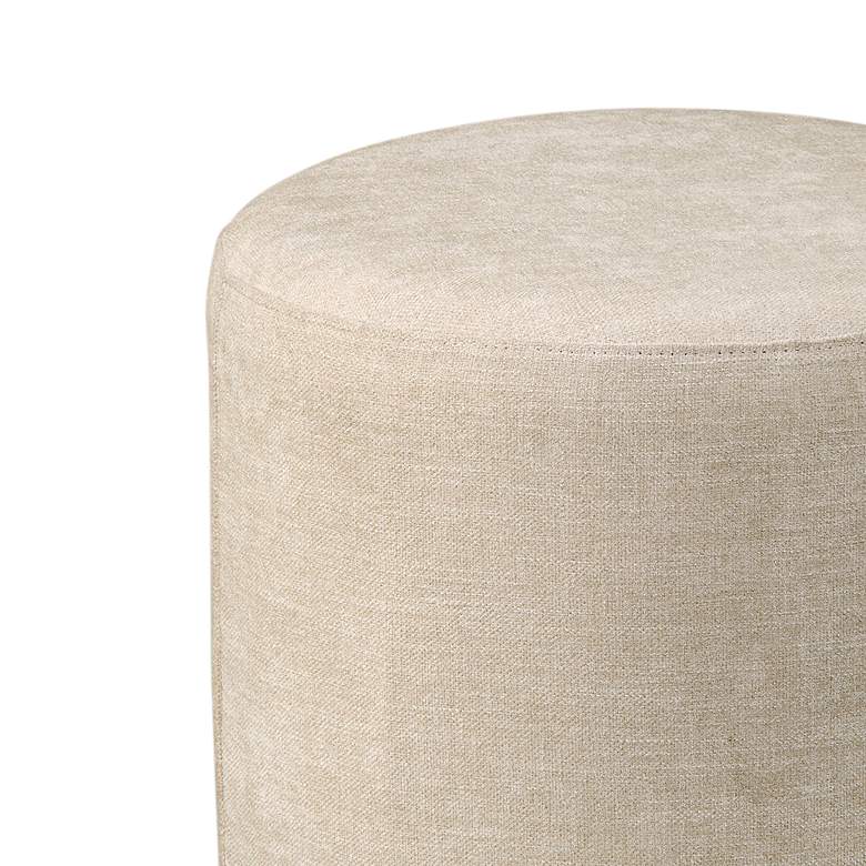 Image 6 Anderson Upholstered Cream Round Ottoman more views