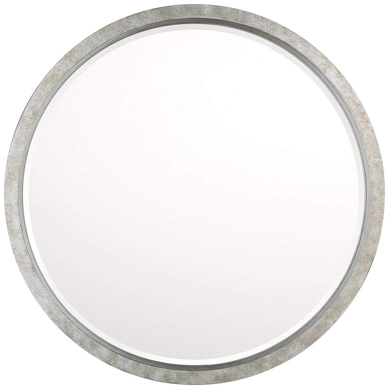Image 1 Anderton Antique Silver 32" Round Wall Mirror