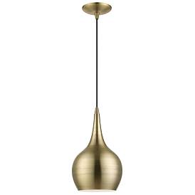 Image1 of Andes 1 Light Antique Brass Mini Pendant