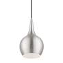 5_Andes 1 Light Brushed Nickel Mini Pendant with Polished Chrome Accents more views