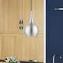 Andes 1 Light Brushed Nickel Mini Pendant with Polished Chrome Accents