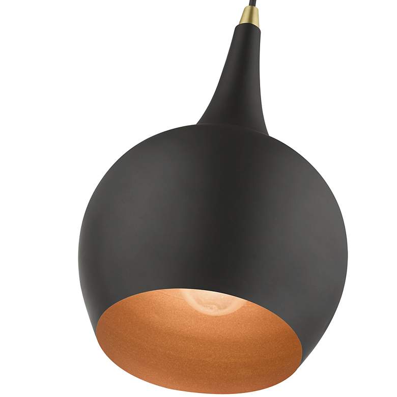 Image 6 Andes 7 3/4" Wide Black Teardrop Mini Pendant more views