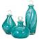 Andes Aqua Shade Glass 3-Piece Bottles with Stopper Set