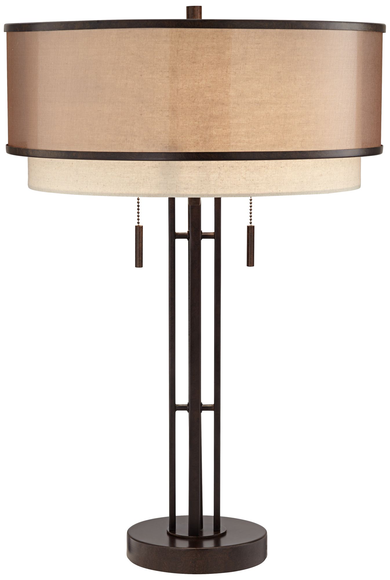 Watch A Video About the Franklin Iron Works Andes Bronze Industrial Table Lamp with Double Shade