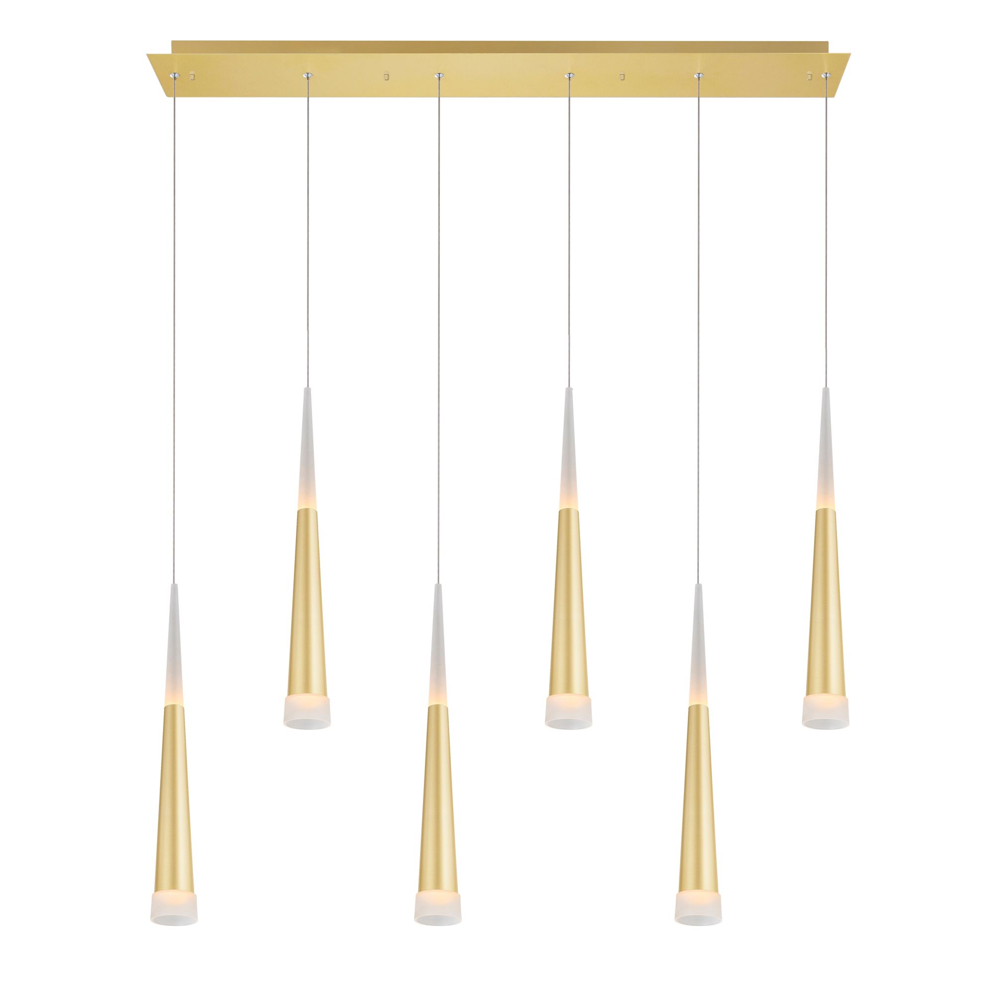 Image 2 Andes Integrated LED Satin Gold Pool Table Light more views