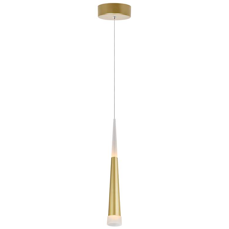 Image 1 Andes LED Down Mini Pendant With Satin Gold Finish