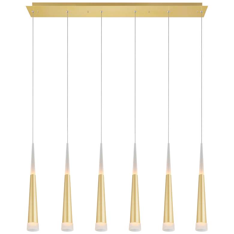 Image 1 Andes LED Pool Table Light With Satin Gold Finish