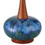 5_Andi 25" Modern Wood and Blue Ceramic Table Lamp more views