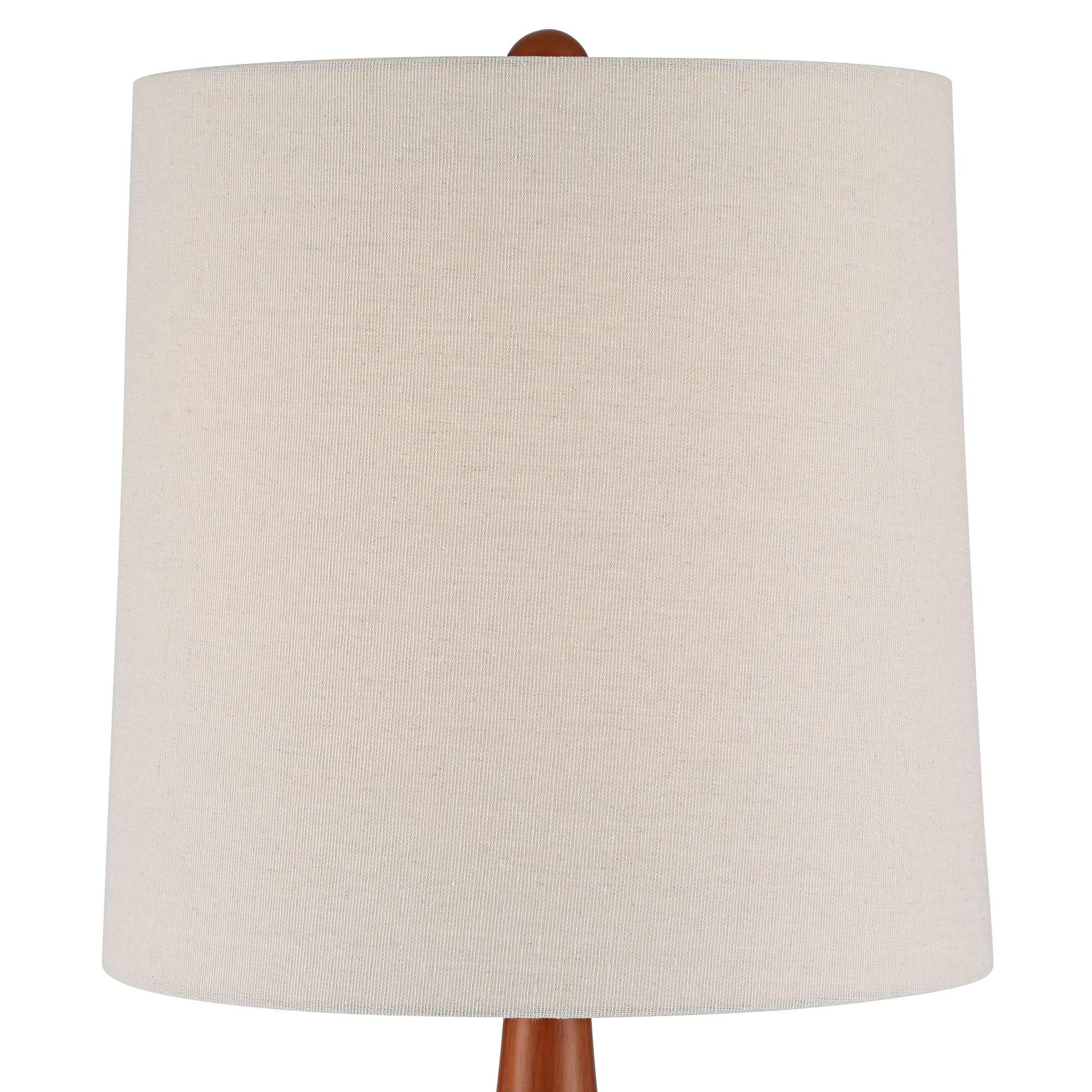 Image 3 Andi 25" Modern Wood and Blue Ceramic Table Lamp more views